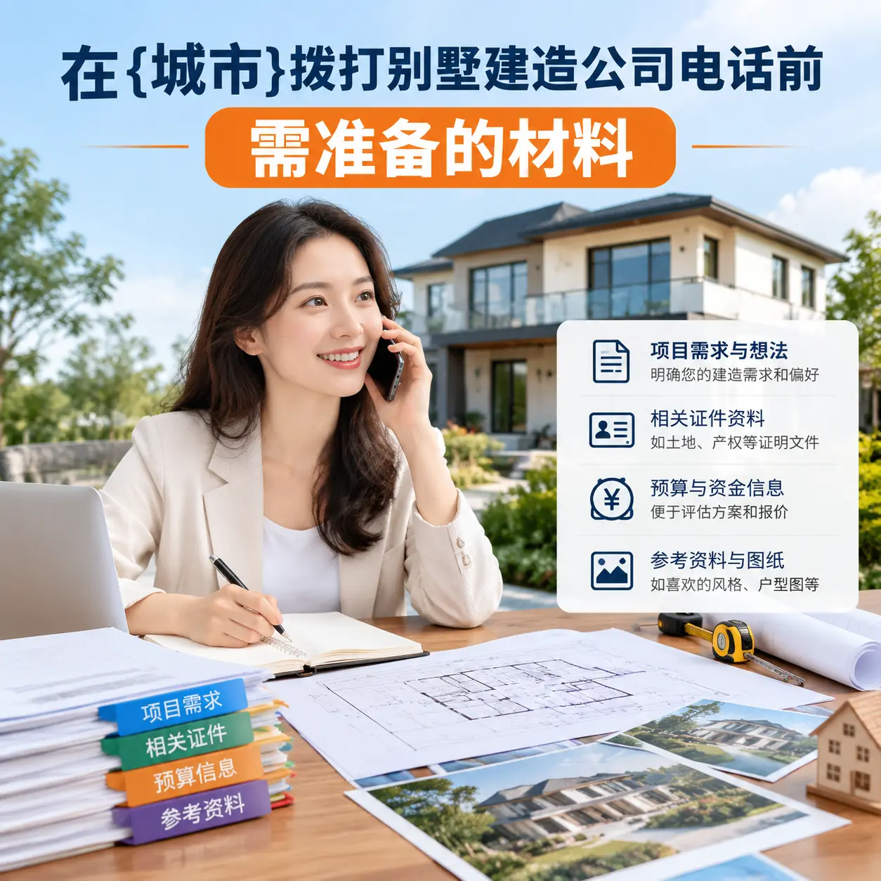 在安龙拨打别墅建造公司电话前需准备的材料